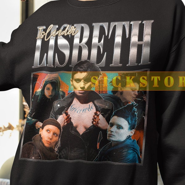 LISBETH SALANDER Vintage Sweatshirt, Lisbeth Salander Homage Retro Sweater, Lisbeth Salander 90 Sweater, Lisbeth Salander Merch Gift Sweater