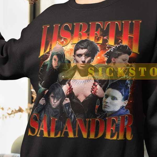 LISBETH SALANDER Vintage Sweatshirt, Lisbeth Salander Homage Retro Sweater, Lisbeth Salander 90 Sweater, Lisbeth Salander Merch Gift Sweater