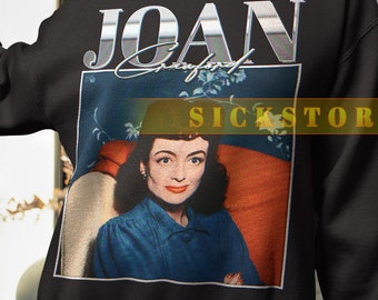 JOAN CRAWFORD Sweatshirt, Joan Crawford Homage Sweater, Joan Crawford Fan Shirt, Joan Crawford Retro 90s T-shirt, Joan Crawford Tees #Saf