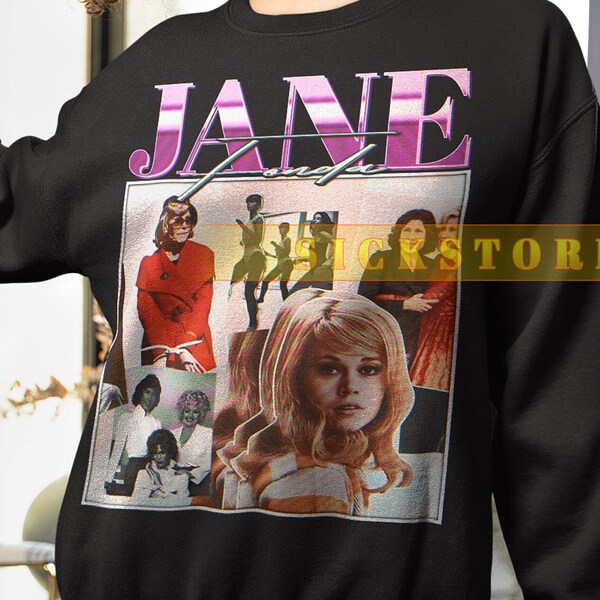 JANE FONDA Sweatshirt, Jane Fonda Homage Sweater, Jane Fonda Shirt, Jane Fonda Retro 90s Sweater, Jane Fonda Throwback #Saf