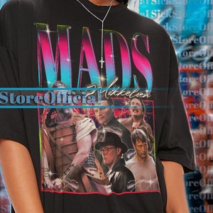 MADS MIKKELSEN Vintage Shirt, Mads Mikkelsen Homage Tshirt, Mads Mikkelsen Fan Tees, Mads Mikkelsen Retro 90s Sweater, Mads Mikkelsen #SAF