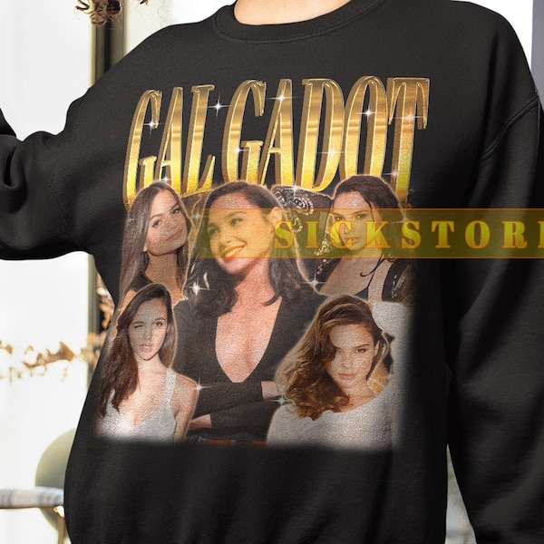 GAL GADOT Sweatshirt, Gal Gadot Homage Sweater, Gal Gadot Fan, Gal Gadot Retro 90s Sweater, Gal Gadot Merch Gift, Actress Gal Gadot #ARI