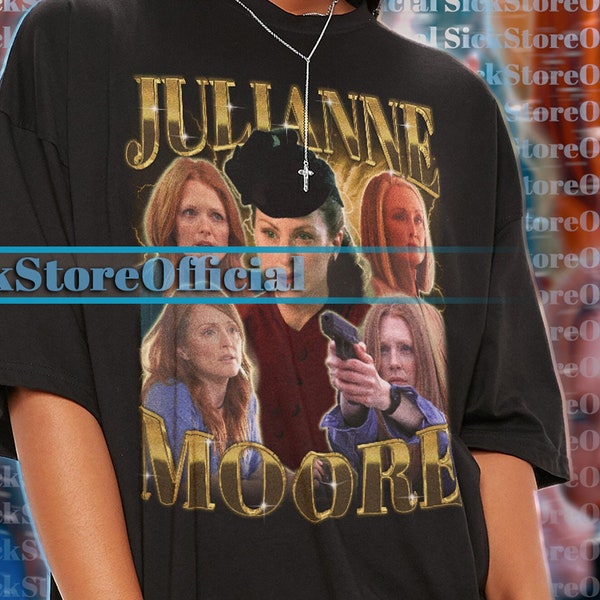 Chemise vintage JULIANNE MOORE, t-shirt hommage Julianne Moore, t-shirts des fans de Julianne Moore, pull Julianne Moore rétro des années 90, Julianne Moore Merch