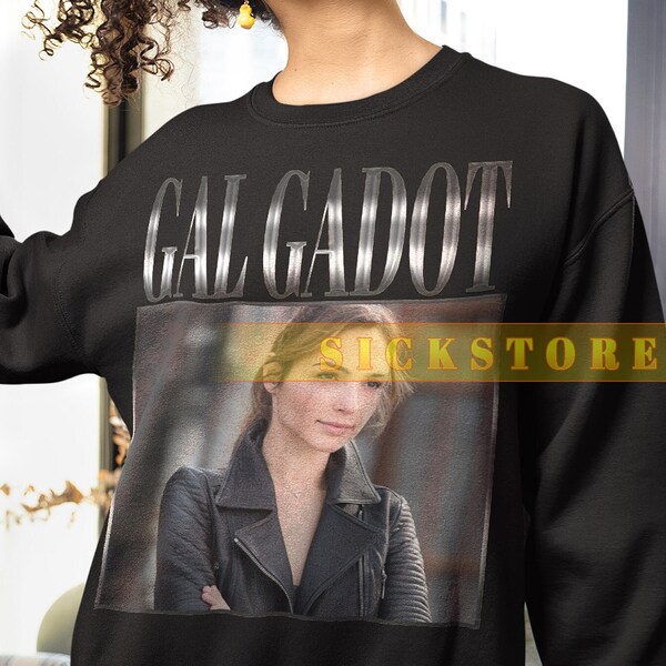 GAL GADOT Vintage Sweatshirt, Gal Gadot Homage Sweater, Gal Gadot Fan, Gal Gadot Retro 90s Sweater, Gal Gadot Merch Gift, Actress #tpc