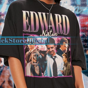 EDWARD NORTON Vintage Shirt, Edward Norton Hommage Tshirt, Edward Norton Fan T-Shirts, Edward Norton Retro 90er Jahre Pullover, Edward Norton Merch Geschenk