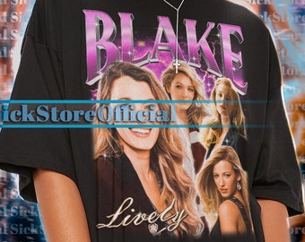 Maglietta vintage di BLAKE LIVELY, maglietta omaggio a Blake Lively, ventaglio di Blake Lively, maglione retrò anni '90 di Blake Lively, magliette regalo di Blake Lively Merch