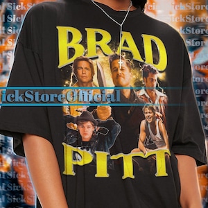 BRAD PITT Vintage Shirt, Brad Pitt Homage Tshirt, Brad Pitt Fan Tees, Brad Pitt Retro 90s Sweater, Brad Pitt Merch Gift, Brad Pitt Film Tees