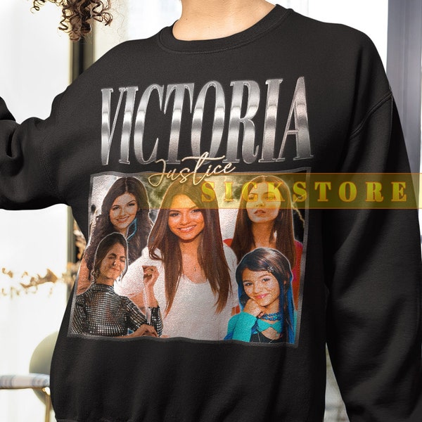 VICTORIA JUSTICE Vintage Sweatshirt, Victoria Justice Homage Sweater, Victoria Justice Fan, Victoria Justice Retro 90s Sweater Merch Gift