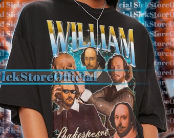 WILLIAM SHAKESPEARE Vintage Shirt, Shakespeare Homage Tshirt, William Shakespeare Fan Tee, Shakespeare Retro Sweater, Shakespeare Merch Gift