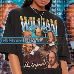 WILLIAM SHAKESPEARE Vintage Shirt, Shakespeare Hommage Tshirt, William Shakespeare Fan Tee, Shakespeare Retro Pullover, Shakespeare Merch Geschenk