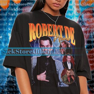 Vintage shirt ROBERT DE NIRO, T-shirt Robert De Niro Hommage, T-shirts Robert De Niro fan, Robert De Niro retro trui jaren 90, Robert De Niro merchandise