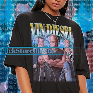 Dominic Toretto Homage Retro 90&#39;s Vintage Tshirt, Vin Diesel Shirt, Vin Diesel Movie, Car Movies Classic Tees, Action Adventure Movies