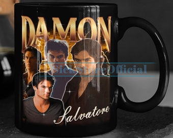 DAMON SALVATORE Coffee Mug, Damon Salvatore Tea Mug, Damon Salvatore Drinkware, Damon Salvatore Mug, Damon Salvatore Merch Gift