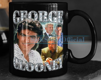 GEORGE CLOONEY Coffee Mug, George Clooney Tea Mug, George Clooney Drinkware, George Clooney Mug, George Clooney Merch Gift