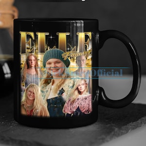 ELLE FANNING Coffee Mug, Elle Fanning Tea Mug, Elle Fanning Drinkware, Elle Fanning Mug, Elle Fanning Merch Gift, Actress Elle Fanning Print