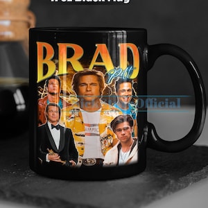 BRAD PITT Coffee Mug, Brad Pitt Tea Mug, Brad Pitt Drinkware, Brad Pitt Mug, Brad Pitt Merch Gift, Actor Brad Pitt Movie, Brad Pitt Glass