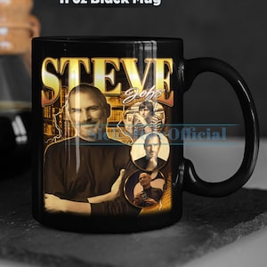 STEVE JOBS Coffee Mug, Steve Jobs Tea Mug, Steve Jobs Drinkware, Steve Jobs Mug, Steve Jobs Merch Gift, Sigma Male Steve Jobs Mug