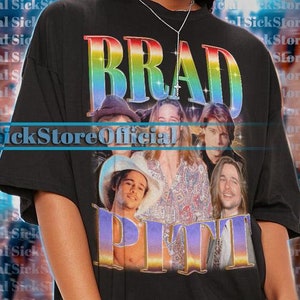 BRAD PITT Vintage Shirt, Brad Pitt Homage Tshirt, Brad Pitt Fan Tees, Brad Pitt Retro 90s Sweater, Brad Pitt Merch Gift, Brad Pitt Film #ari