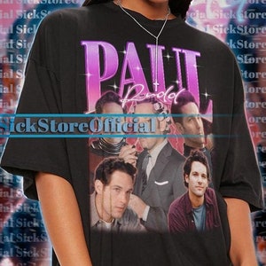 PAUL RUDD Amerikaans acteur vintage shirt, Paul Rudd Homage tshirt, Paul Rudd fan T-shirts, Paul Rudd retro jaren 90 trui, Paul Rudd Merch cadeau #ari