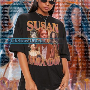 SUSAN SARANDON Shirt, Vintage Susan Sarandon Homage Tshirt, Susan Sarandon Merch Gift, American Actress Susan Sarandon Retro 90s Sweater