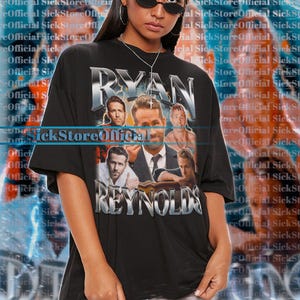 Camiseta vintage de Ryan Reynolds, camiseta de homenaje a Ryan Reynolds, camisetas de fan de Ryan Reynolds, suéter retro de los años 90 de Ryan Reynolds, regalo de merchandising de Ryan Reynolds