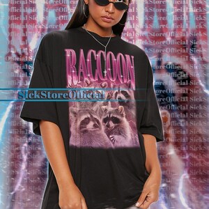 Raccoon Homage Shirt, Raccoon Hip Hop Style 90s Shirt, Raccoon Shirt, Raccoon Funny Gift For Him Her Tees, Cute Raccoon Tshirt #ARI