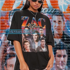 ZAC EFRON Vintage Shirt, Zac Efron Homage Tshirt, Zac Efron Fan Tees, Zac Efron Retro 90s Sweater, Zac Efron Merch Gift #saf