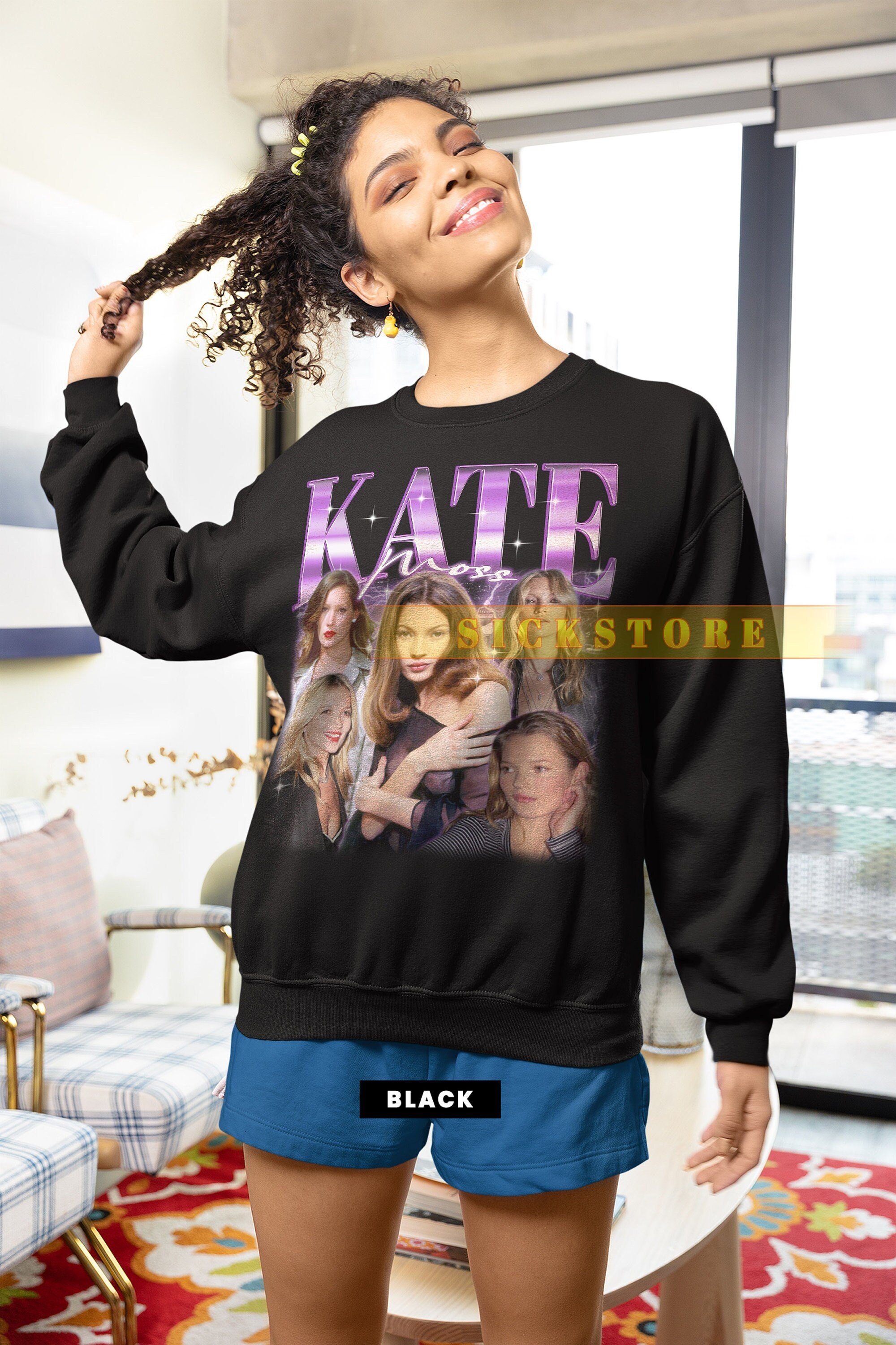 Kate Moss Sweatshirt - Etsy Kate Moss Sweatshirt - Etsy