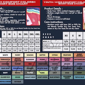 a poster showing the different colors of clothing