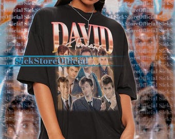 DAVID TENNANT Vintage Tshirt, David Tennant Homage Shirt, David Tennant Fan Tees, David Tennant Retro 90s Sweater, David Tennant Gift #ari