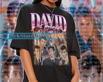 DAVID TENNANT Vintage Tshirt, David Tennant Homage Shirt, David Tennant Fan Tees, David Tennant Retro 90s Sweater, David Tennant Gift #ari