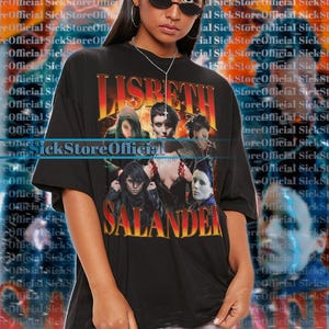 Maglietta vintage di LISBETH SALANDER, maglietta omaggio a Lisbeth Salander, magliette dei fan di Lisbeth Salander, maglione retrò anni '90 di Lisbeth Salander, regalo di merchandising