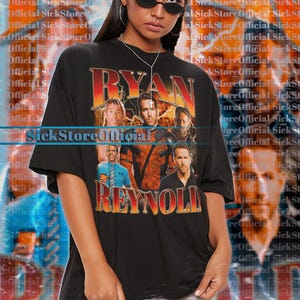 Camiseta vintage de Ryan Reynolds, camiseta de homenaje a Ryan Reynolds, camisetas de fan de Ryan Reynolds, suéter retro de los años 90 de Ryan Reynolds, regalo de merchandising de Ryan Reynolds