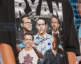 Koszulka RYAN REYNOLDS, Koszulka Ryan Reynolds, Koszulki dla fanów Ryan Reynolds, Sweter Ryan Reynolds w stylu retro z lat 90., Prezent Ryan Reynolds #saf