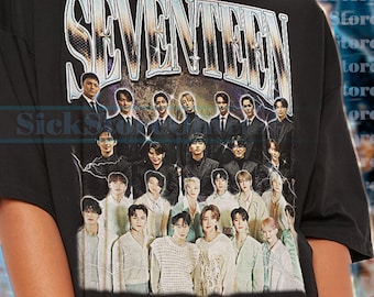 SEVENTEEN-skjorta, Seventeen-t-shirt, Seventeen Kpop-tröjor, Seventeen retro 90-talströja, Seventeen-merchandisepresent, Kpop-presentmerchandise #saf