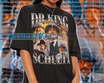 ドクターキングシュルツヴィンテージシャツ、ドクターキングシュルツオマージュTシャツ、ドクターキングシュルツファンTシャツ、俳優ドクターキングシュルツレトロ90年代セーターグッズギフト
