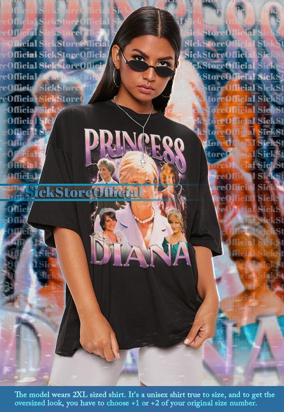 プリンセスダイアナ妃 ビンテージTシャツ IDLES ダイアナ妃デザインT