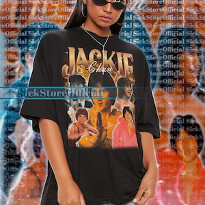 JACKIE CHAN Vintage Shirt, Jackie Chan Homage Tshirt, Jackie Chan Fan Tees, Jackie Chan Retro 90s Sweater, Actor Jackie Chan Merch Gift