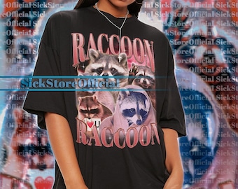 RACCOON Vintage Shirt, Raccoon Homage Tshirt, Raccoon Fan Tees, Raccoon Retro 90s Sweater, Raccoon Tanuki Shirt, Funny Raccoon Cute Shirt