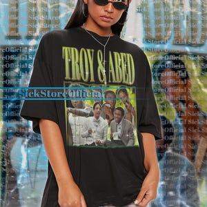 Chemise vintage TROY AND ABED, hommage à Abed Nadir, Troy et Abed dans la chemise du matin, Troy Abed dans la chemise du matin, chemise Troy Barnes drôle