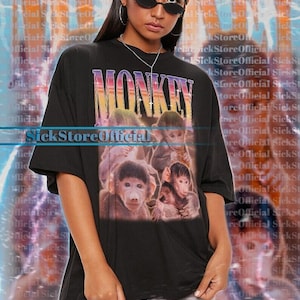 MONKEY Vintage Shirt, Monkey Homage Tshirt, Monkey Fan Tees, Monkey Retro 90s Sweater, Monkey Merch Gift, Funnya Monkey Tees Gift