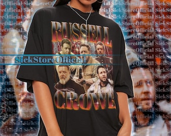 RUSSELL CROWE Vintage Shirt, Russell Crowe Homage Tshirt, Russell Crowe Fan Tees, Russell Crowe Retro 90s Sweater, Russell Crowe Merch #SAF