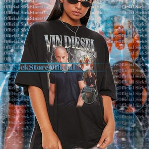 Dominic Toretto Homage Retro 90&#39;s Vintage Tshirt, Vin Diesel Shirt, Vin Diesel Movie, Car Movies Classic Tees, Action Adventure Movies