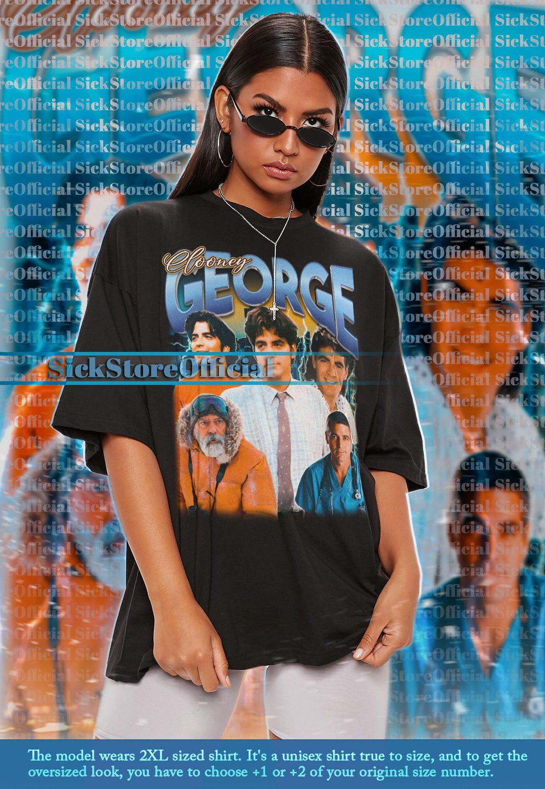 GEORGE CLOONEY Vintage Shirt, Clooney Merch Gift, George Clooney Homage ...