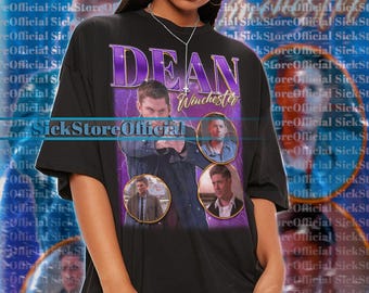 Camiseta de DEAN WINCHESTER, camiseta de Dean Winchester sobrenatural, camiseta de Dean Winchester sobrenatural, camiseta retro del actor Jensen Ackles, Dean