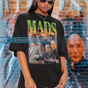 MADS MIKKELSEN Vintage Shirt, Mads Mikkelsen Homage Tshirt, Mads Mikkelsen Fan Tees, Mads Mikkelsen Retro 90s Sweater, Mads Mikkelsen #ari