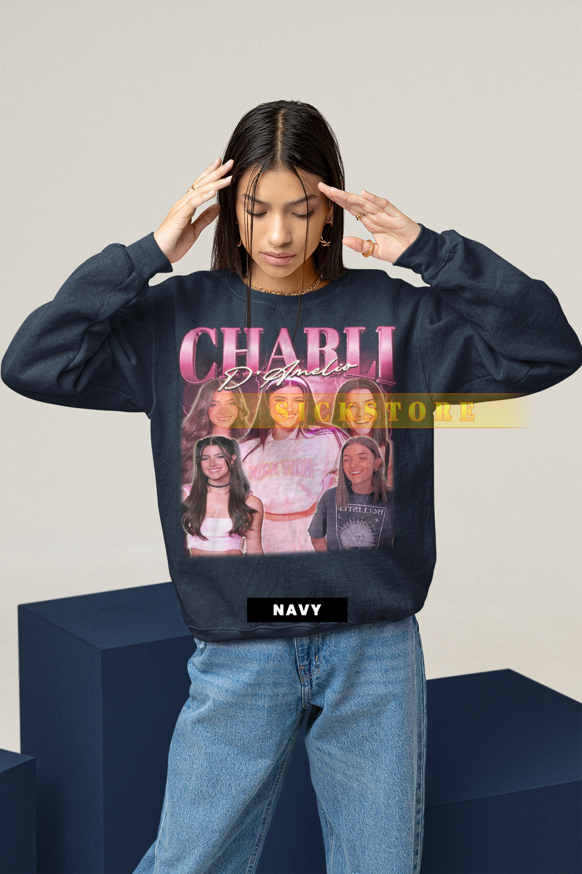 CHARLI D AMELIO Vintage Sweatshirt Charli D amelio Homage Sweater Charli D amelio Fan Charli D amelio Retro 90s Sweater Charli Damelio Etsy UK