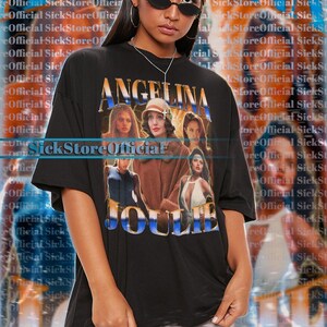 ANGELINA JOLIE Vintage Shirt, Angelina Jolie Homage Tshirt, Angelina Jolie Fan Tees, Angelina Jolie Retro 90s Sweater, Angelina Jolie Merch
