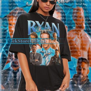 Camiseta vintage de Ryan Reynolds, camiseta de homenaje a Ryan Reynolds, camisetas de fan de Ryan Reynolds, suéter retro de los años 90 de Ryan Reynolds, regalo de merchandising de Ryan Reynolds