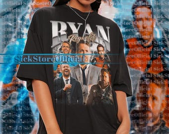 Koszulka RYAN REYNOLDS Vintage, Koszulka z hołdem dla Ryana Reynoldsa, Koszulki dla fanów Ryana Reynoldsa, Sweter Ryan Reynolds Retro z lat 90., Prezent z gadżetami Ryana Reynoldsa